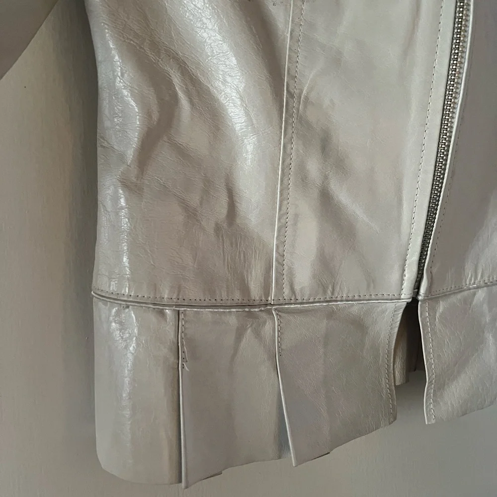 ARDEN B Women's Cream White Pearl Leather Jacket. Small. Excellent condition - Picture 4 of 5